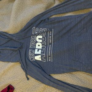 Aeropostale Blue Hoodie with White Print